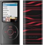 View Item Belkin iPod Nano 4G Silicon Sleeve Cover Black and Red